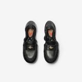  Giày Nữ Burberry Leather Fawn Loafers 'Black' 