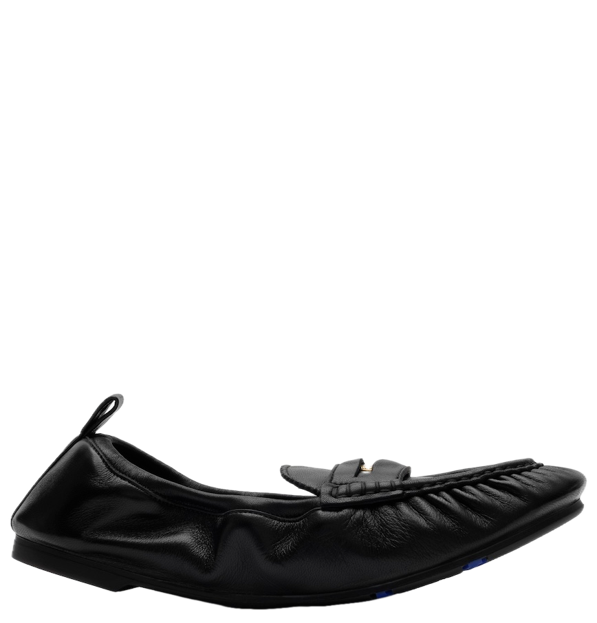  Giày Nữ Burberry Leather Fawn Loafers 'Black' 