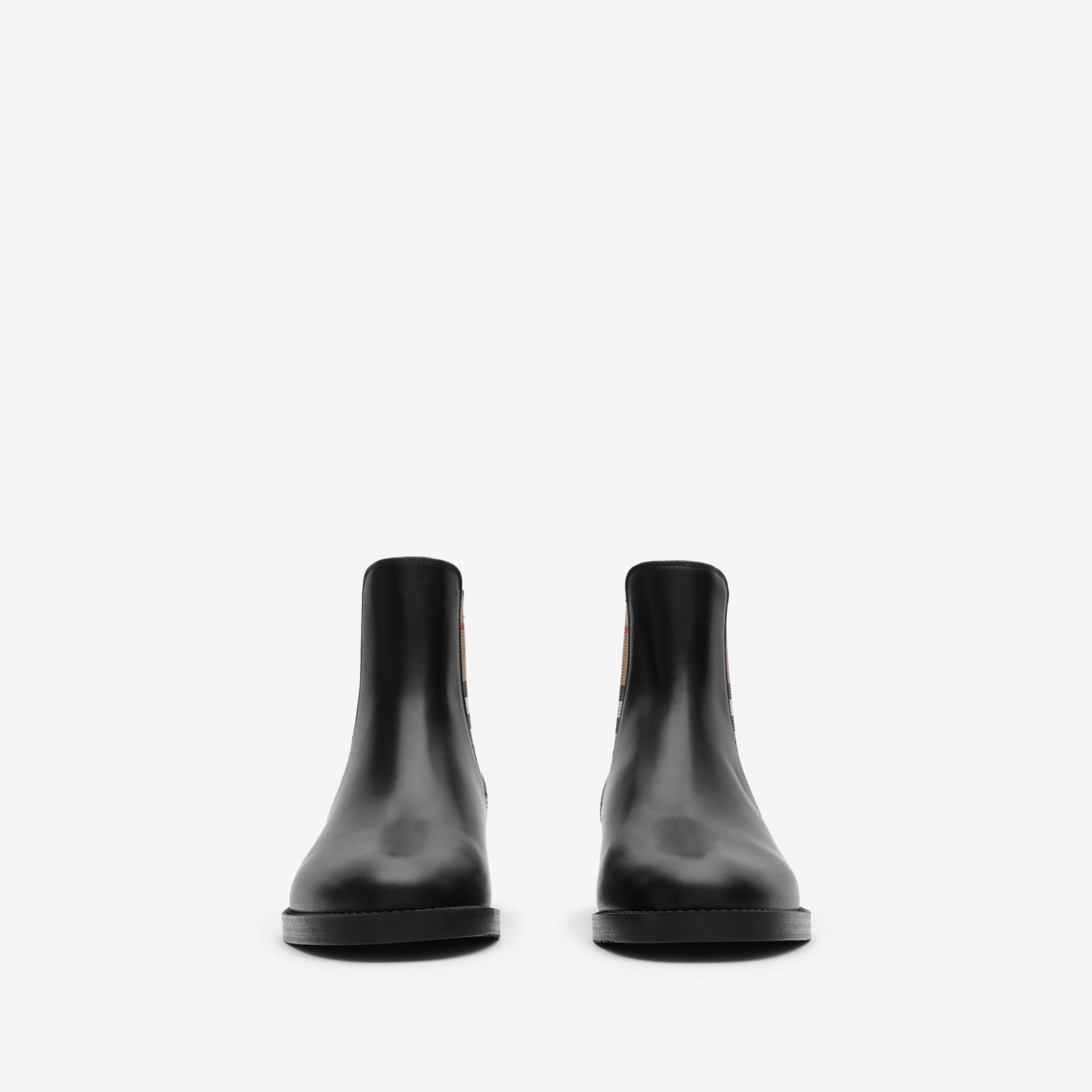  Giày Nữ Burberry Leather Hampstead Boots 'Black' 