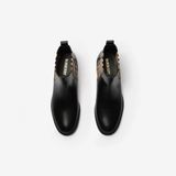  Giày Nữ Burberry Leather Hampstead Boots 'Black' 