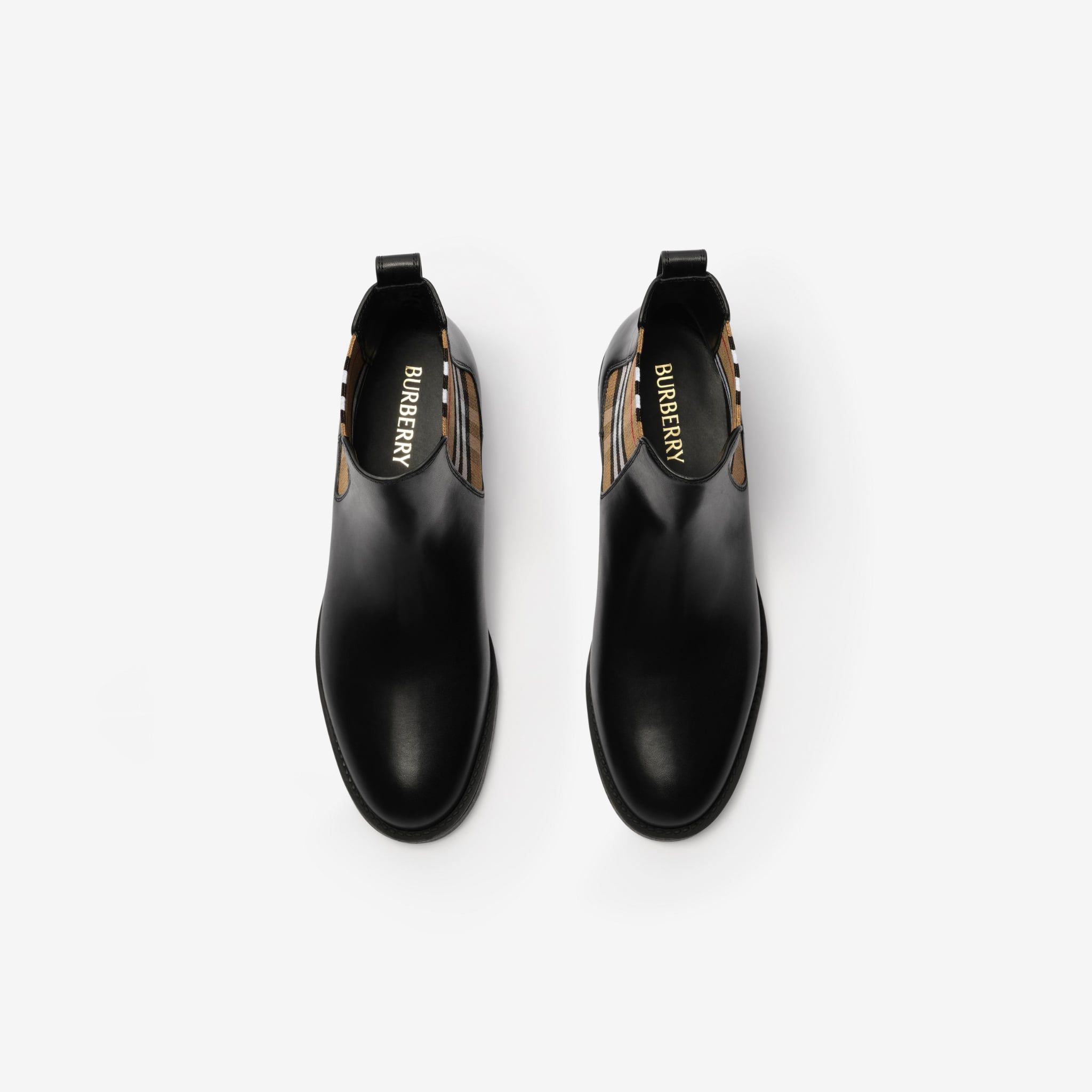  Giày Nữ Burberry Leather Hampstead Boots 'Black' 