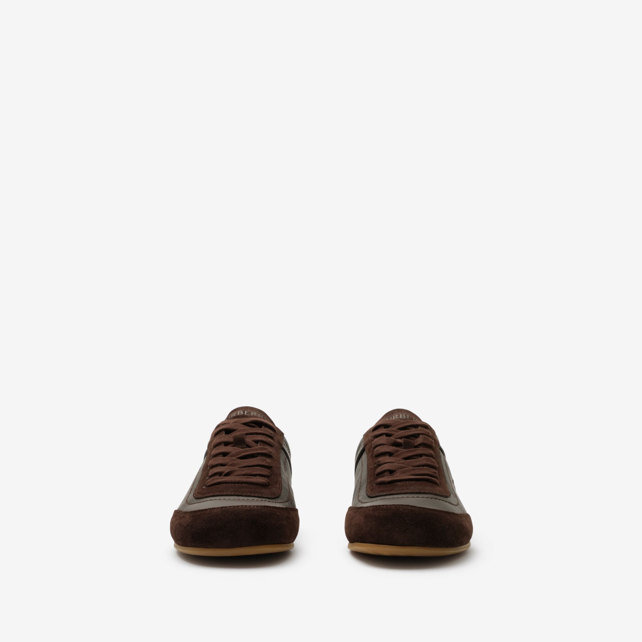  Giày Nữ Burberry Leather Knight Runner Sneakers 'Brown' 