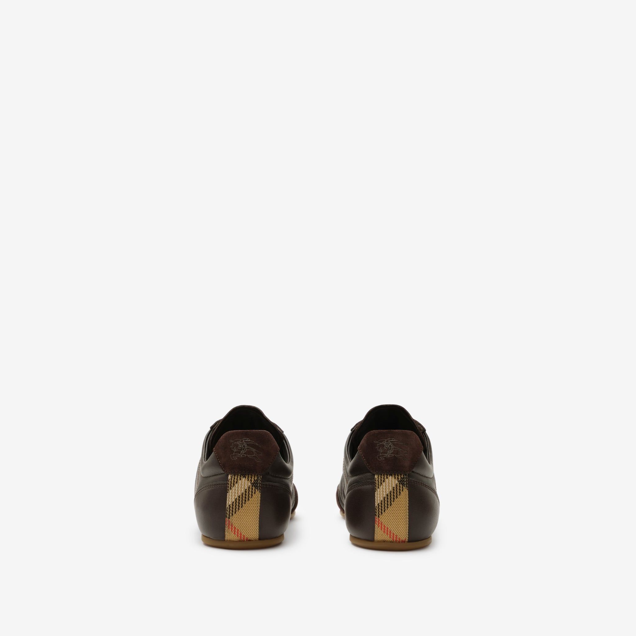  Giày Nữ Burberry Leather Knight Runner Sneakers 'Brown' 
