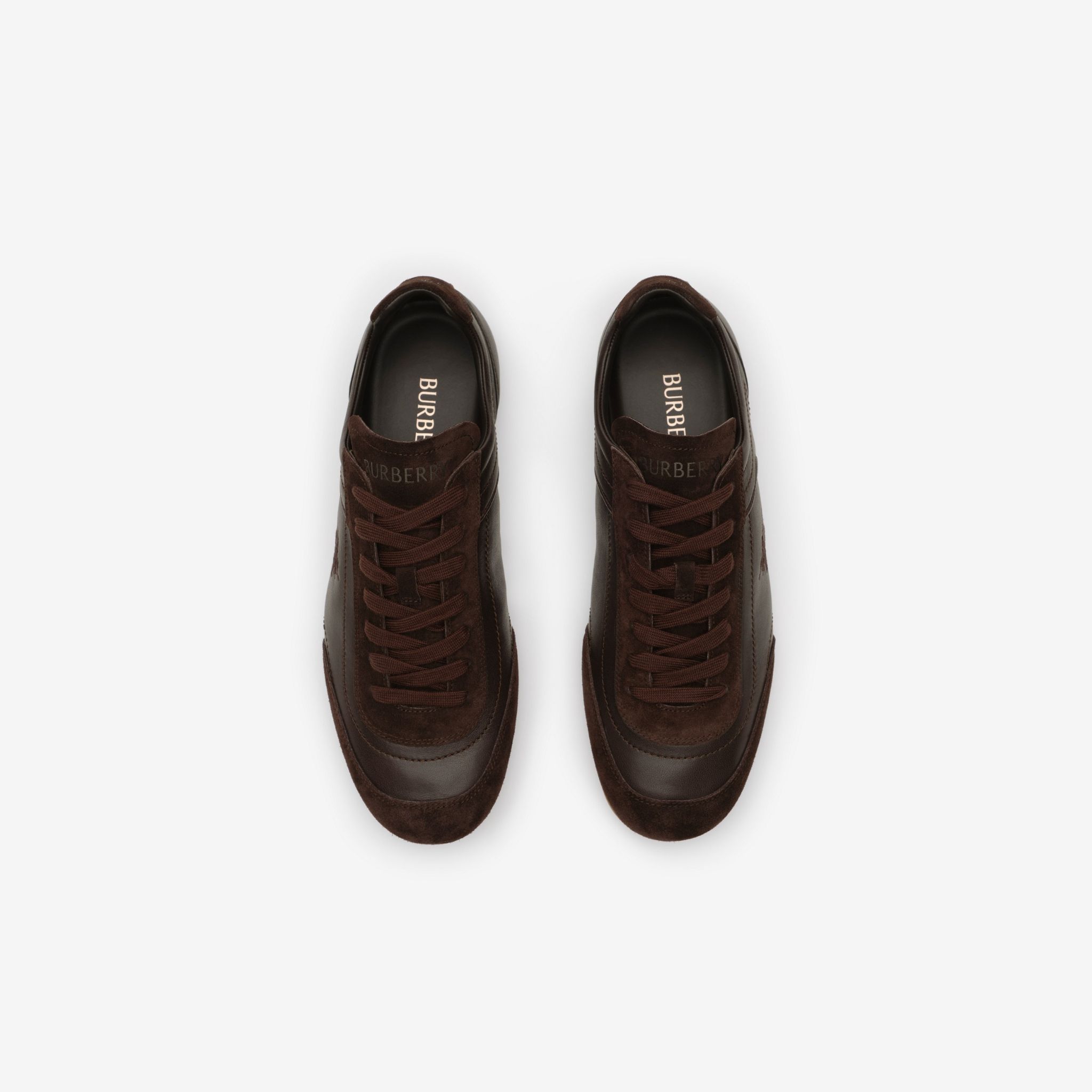  Giày Nữ Burberry Leather Knight Runner Sneakers 'Brown' 