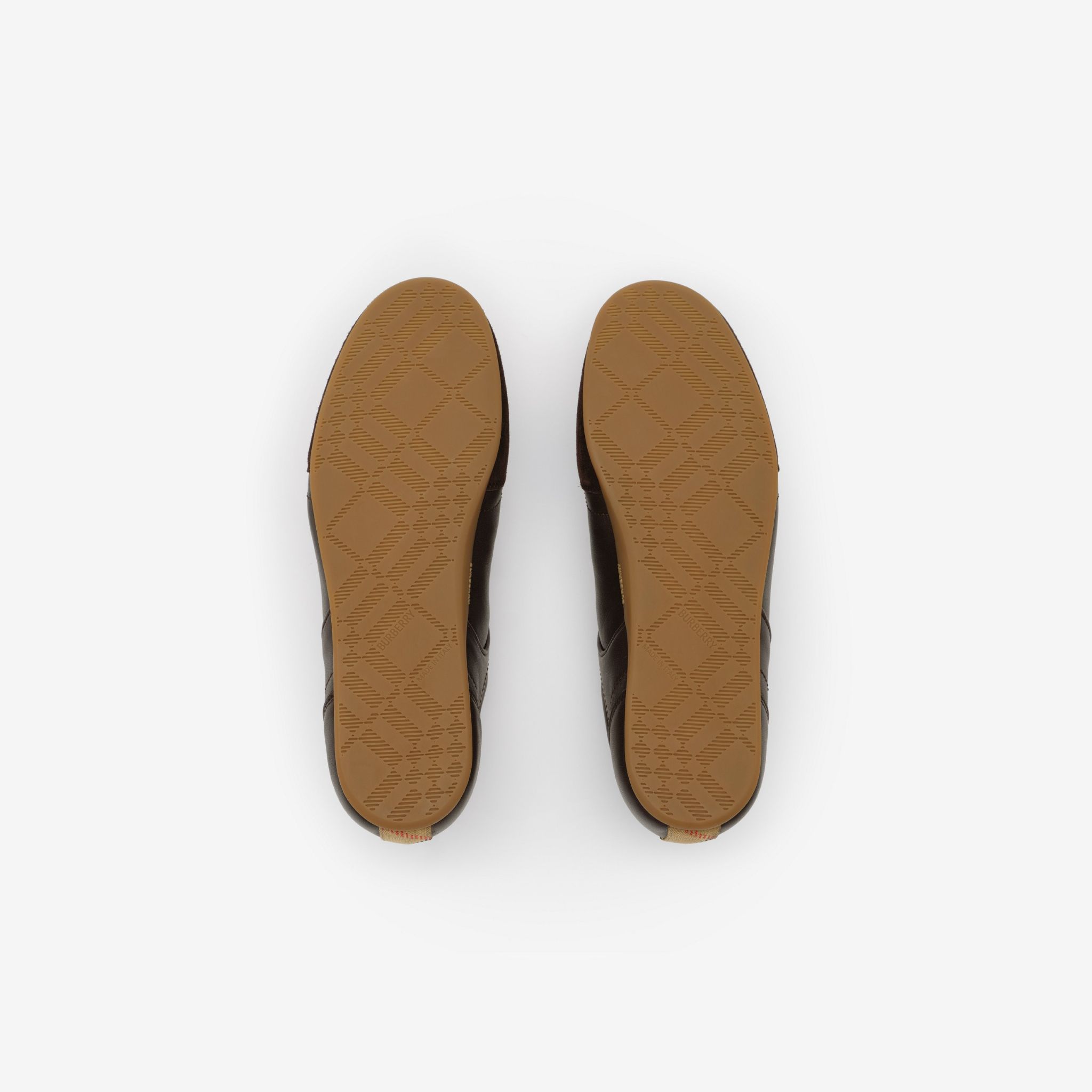  Giày Nữ Burberry Leather Knight Runner Sneakers 'Brown' 