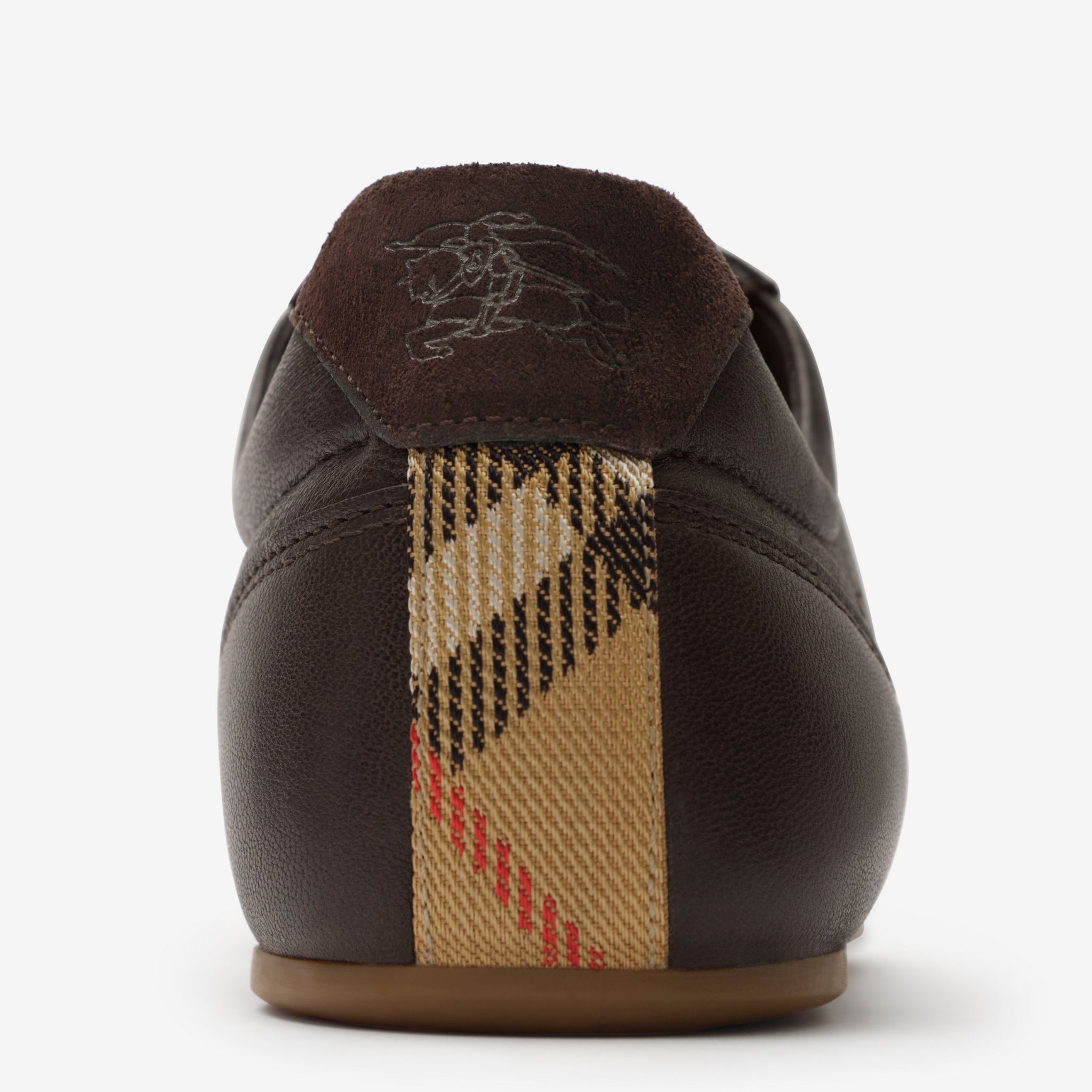  Giày Nữ Burberry Leather Knight Runner Sneakers 'Brown' 