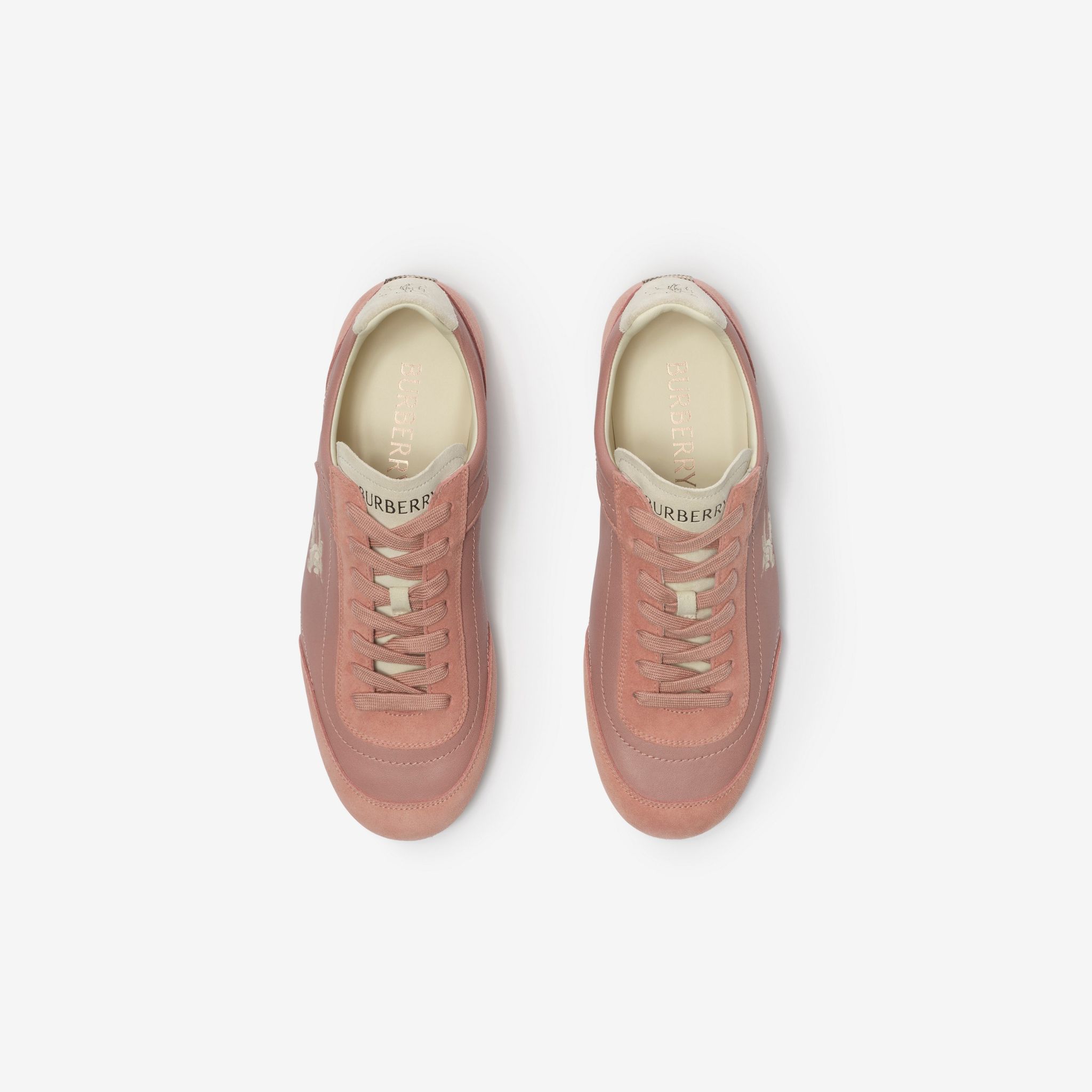  Giày Nữ Burberry Leather Knight Runner Sneakers 'Rose' 