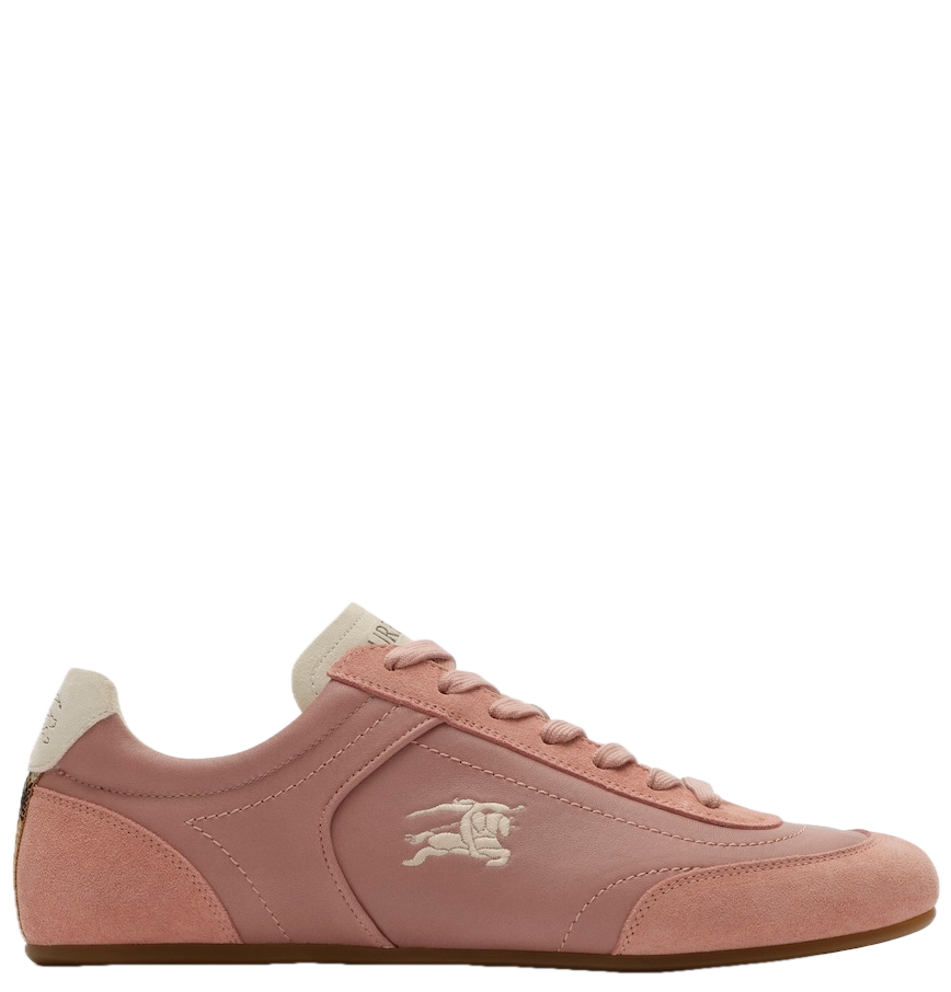  Giày Nữ Burberry Leather Knight Runner Sneakers 'Rose' 
