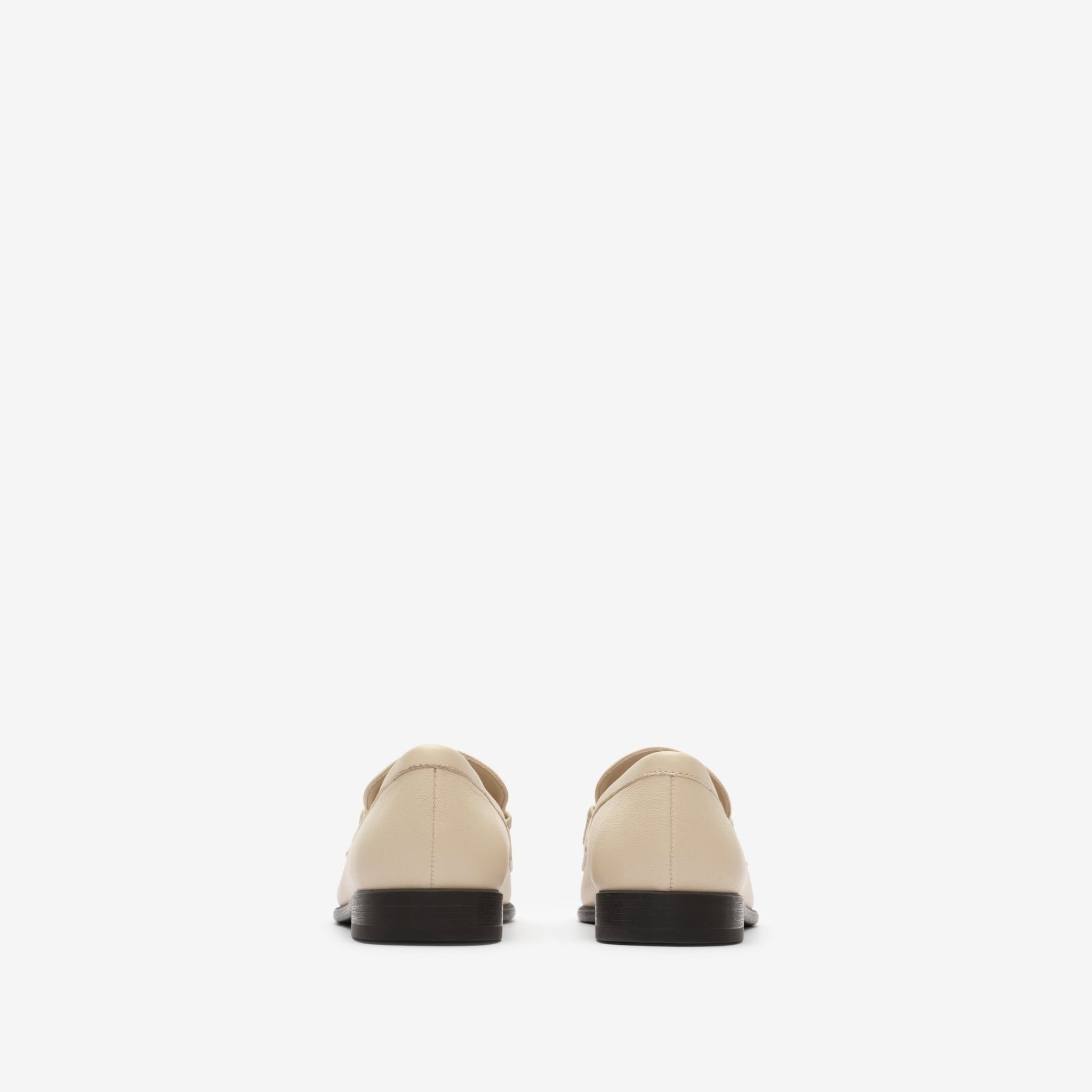  Giày Nữ Burberry Leather Opal Loafers 'Beige' 