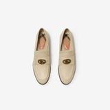  Giày Nữ Burberry Leather Opal Loafers 'Beige' 