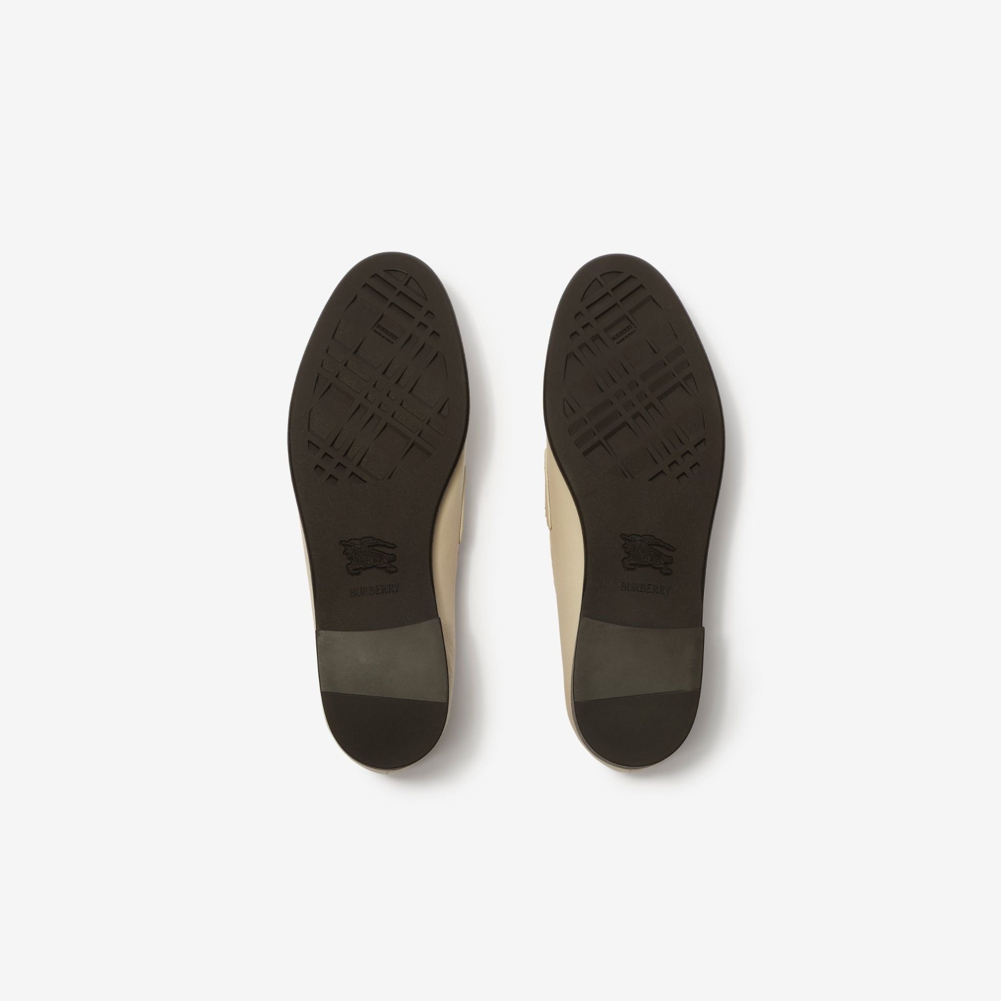  Giày Nữ Burberry Leather Opal Loafers 'Beige' 