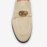  Giày Nữ Burberry Leather Opal Loafers 'Beige' 