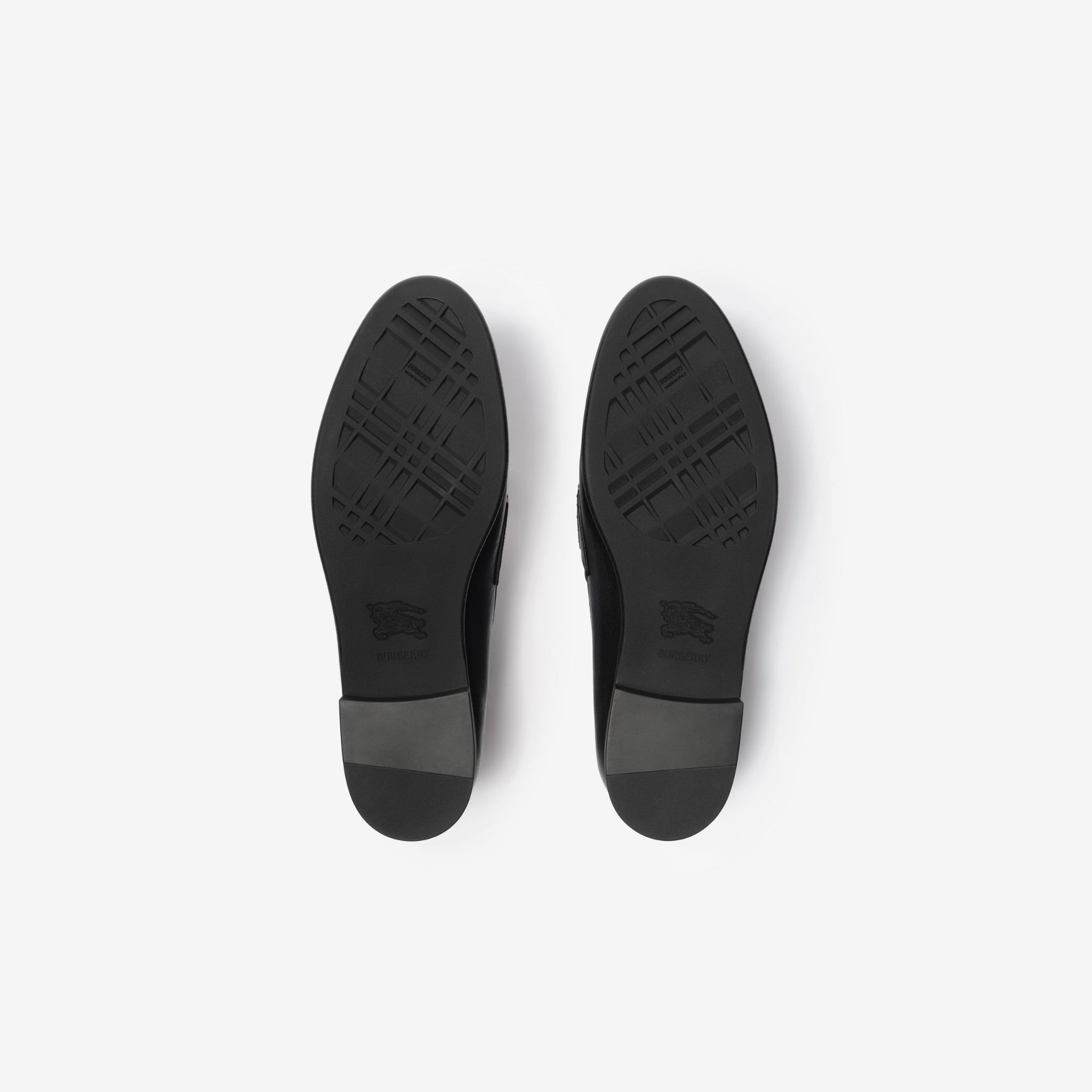  Giày Nữ Burberry Leather Opal Loafers 'Black' 