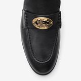  Giày Nữ Burberry Leather Opal Loafers 'Black' 