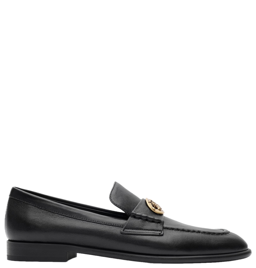 Giày Nữ Burberry Leather Opal Loafers 'Black' 