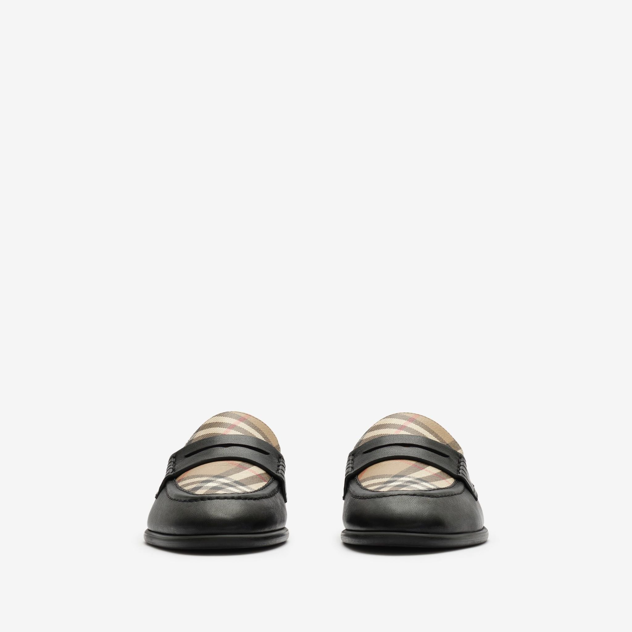  Giày Nữ Burberry Opal Loafers 'Black Beige' 