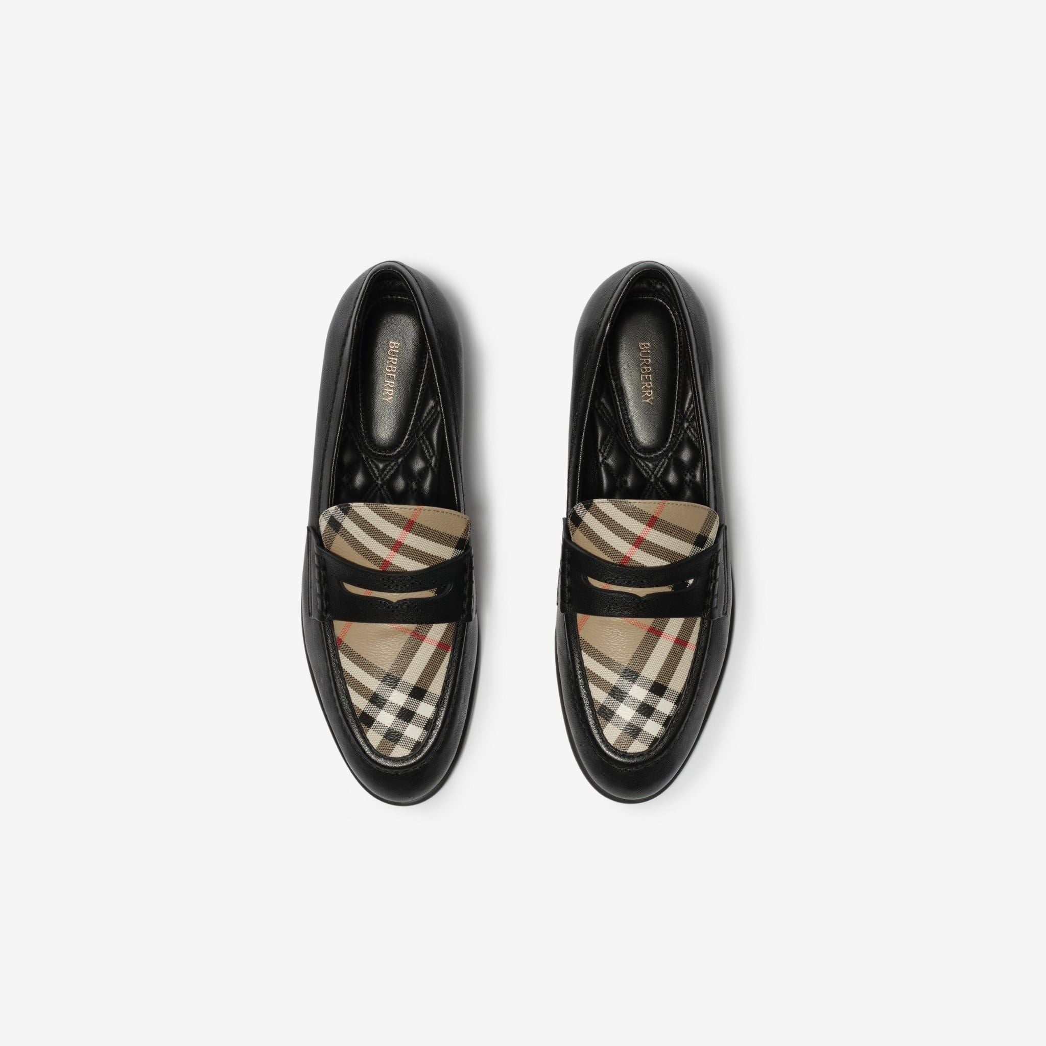  Giày Nữ Burberry Opal Loafers 'Black Beige' 