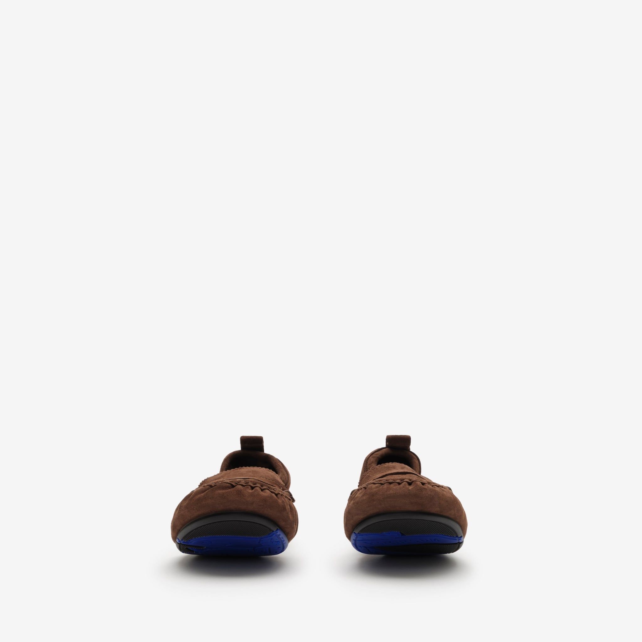  Giày Nữ Burberry Suede Fawn Loafers 'Hazel Brown' 