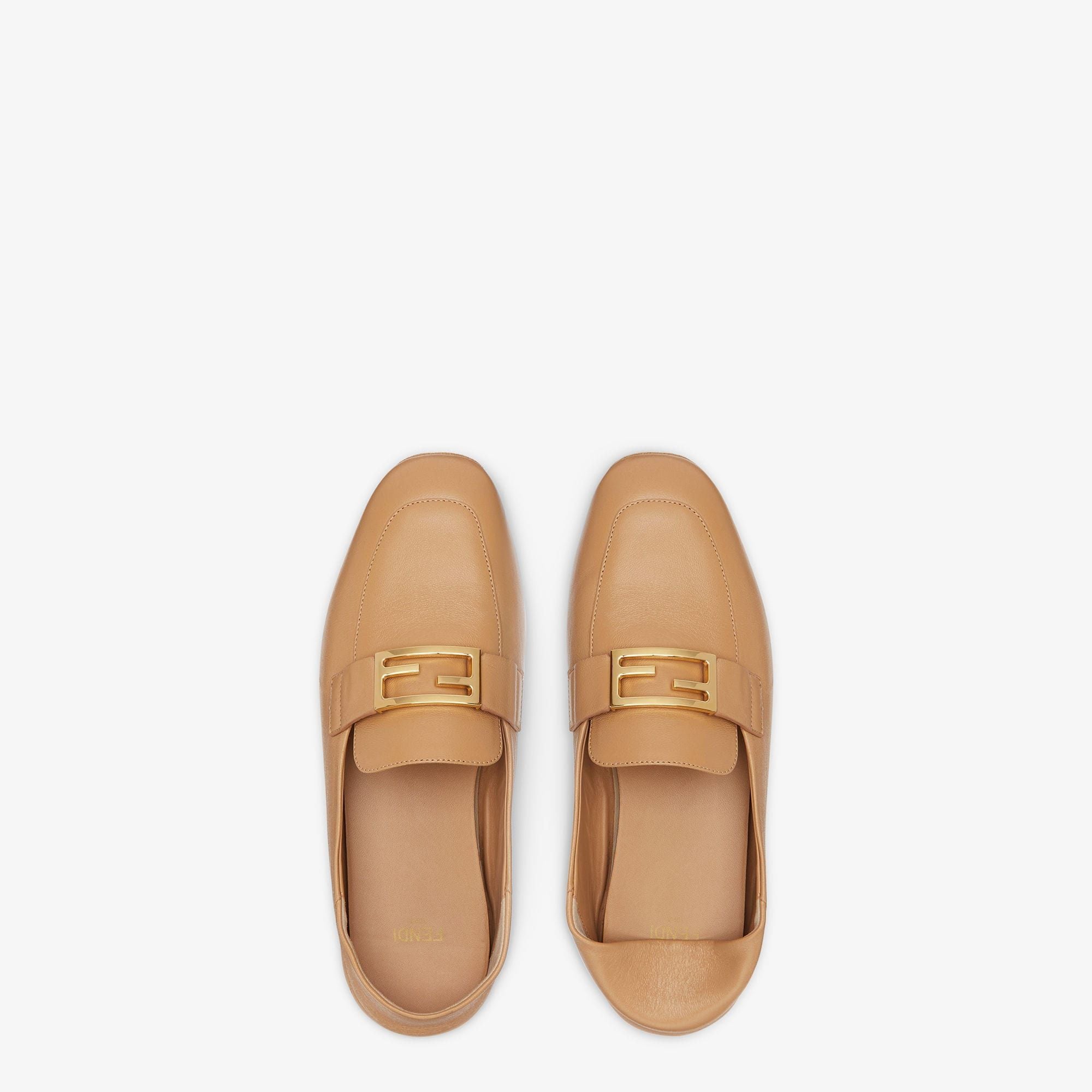  Giày Nữ Fendi Tube Loafers 'Beige' 