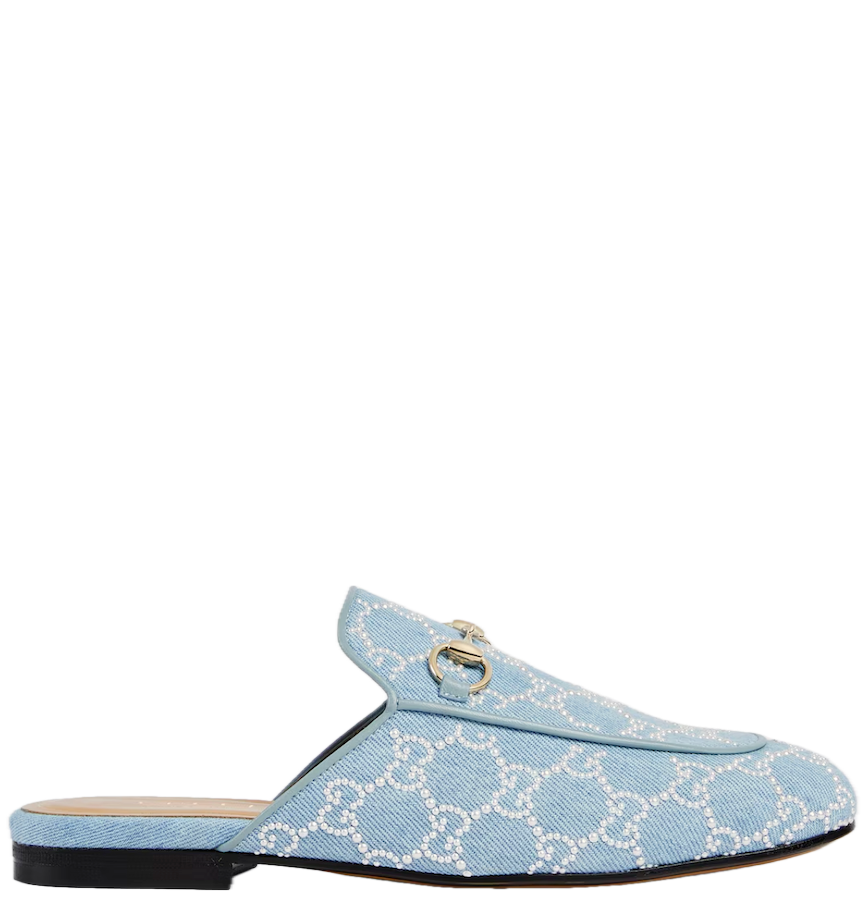  Giày Nữ Gucci Princetown Slipper 'Blue' 