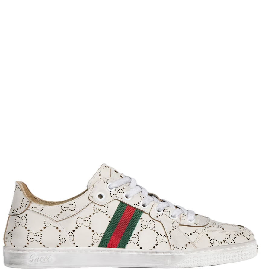  Giày Nữ Gucci Stretch Low-Top Trainer 'White' 