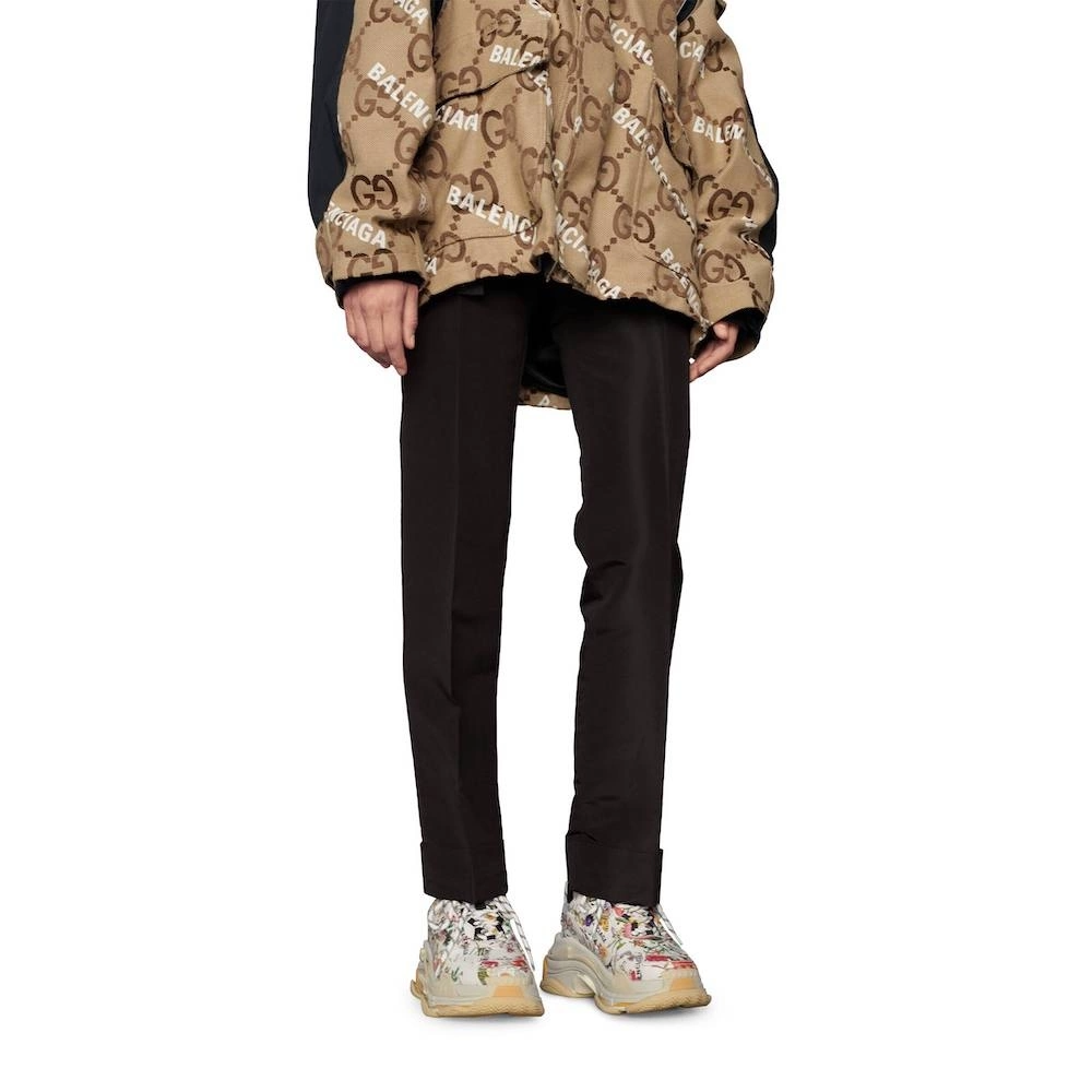  Giày Nữ Gucci x Balenciaga Triple S 'Flora Print' 