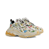  Giày Nữ Gucci x Balenciaga Triple S 'Flora Print' 