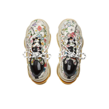  Giày Nữ Gucci x Balenciaga Triple S 'Flora Print' 