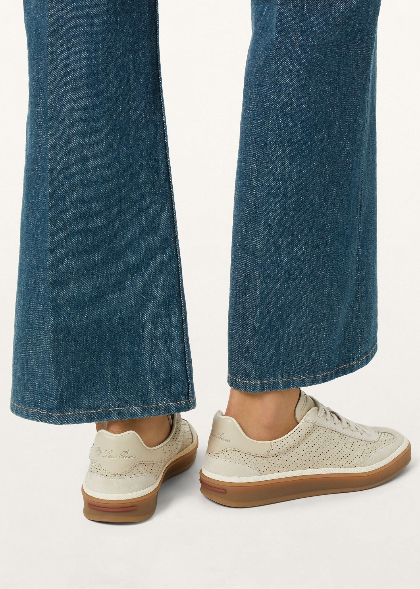  Giày Nữ Loro Piana Tennis Walk Sneaker 'Pearl Powder' 
