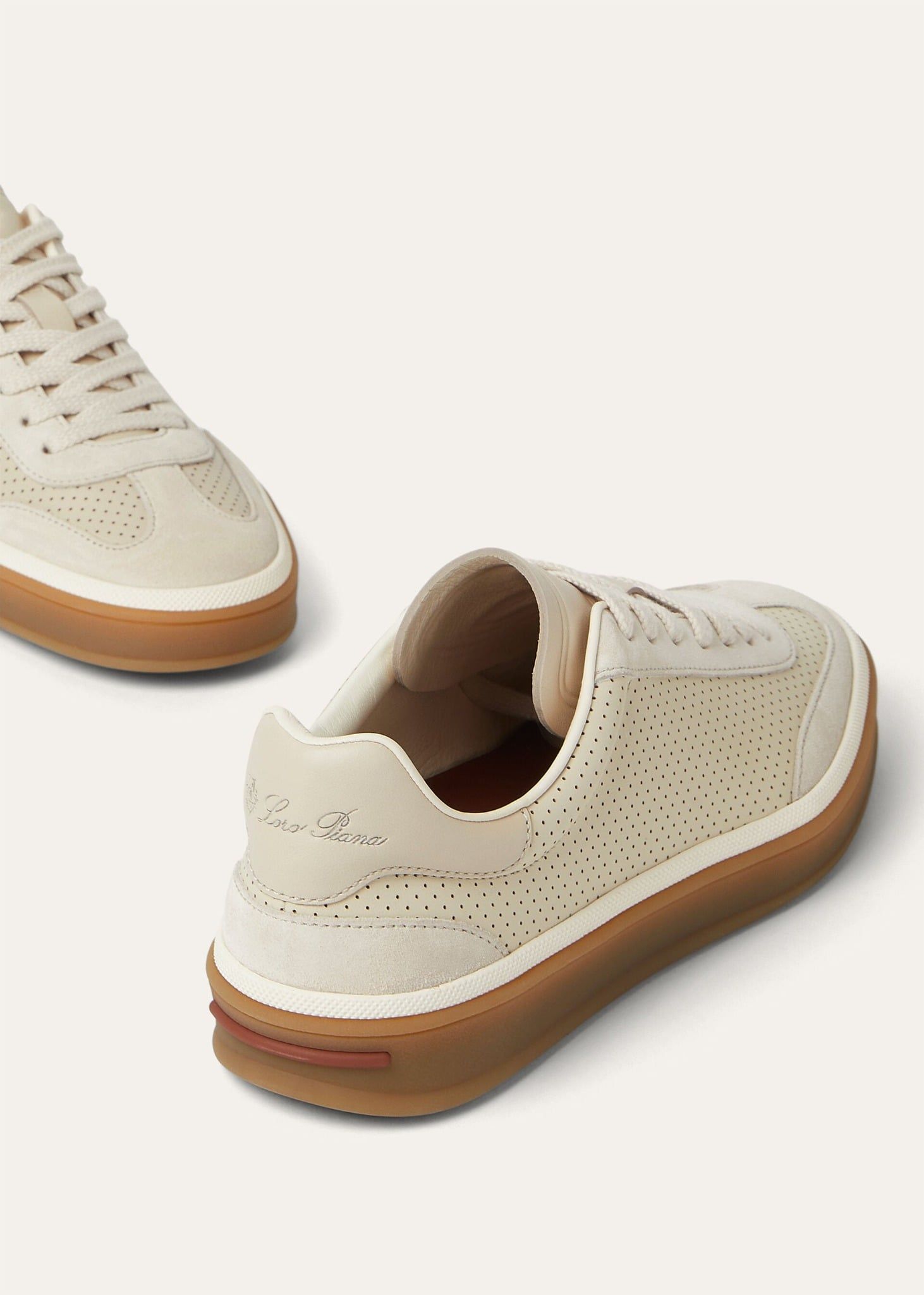  Giày Nữ Loro Piana Tennis Walk Sneaker 'Pearl Powder' 