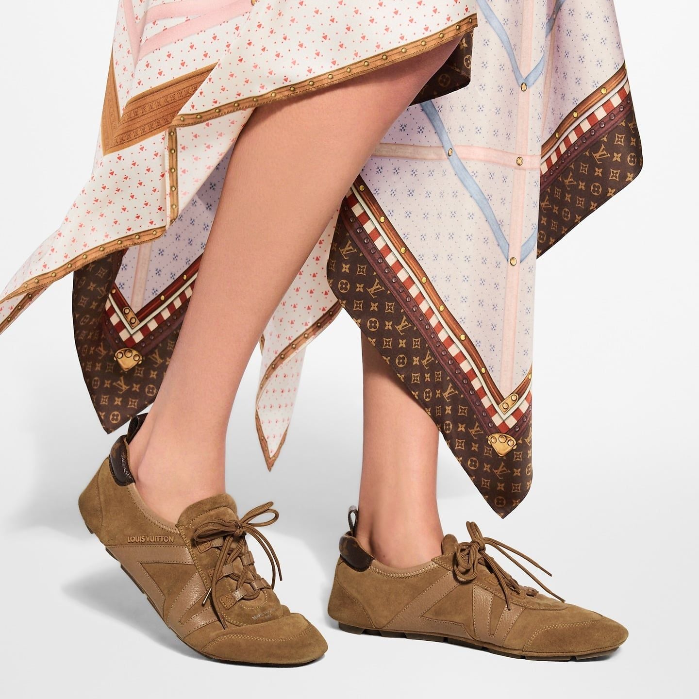  Giày Nữ Louis Vuitton LV Sneakerina 'Cognac' 