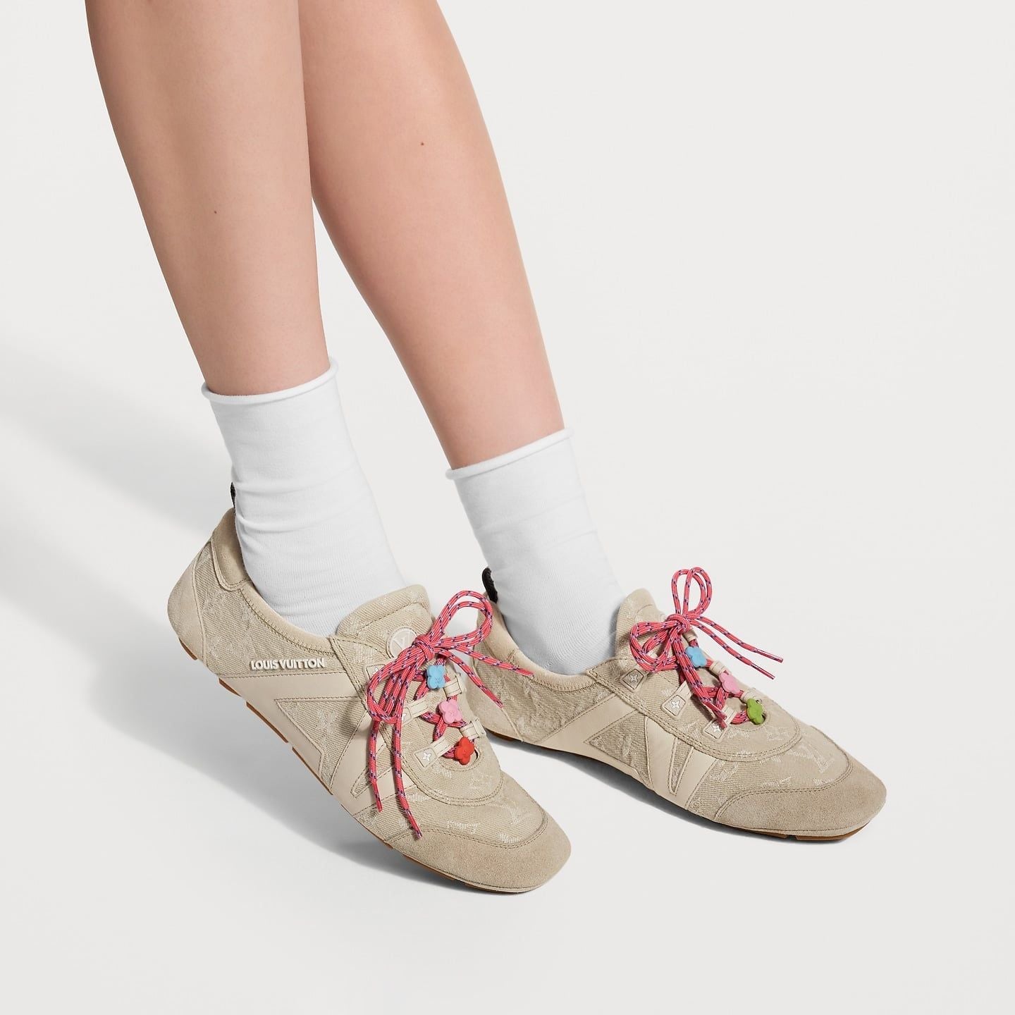  Giày Nữ Louis Vuitton LV Sneakerina 'Greige' 