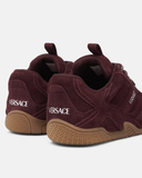  Giày Nữ Versace Galaxia Suede Trainers 'Burgundy' 