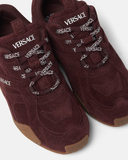  Giày Nữ Versace Galaxia Suede Trainers 'Burgundy' 