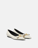  Giày Nữ Versace Gianni Ribbon 'White' 