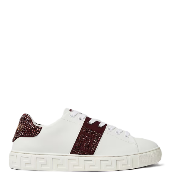  Giày Nữ Versace Greca Embellished 'Burgundy' 