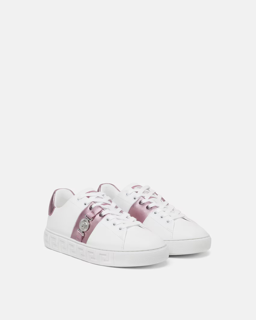  Giày Nữ Versace Greca Embellished 'White' 