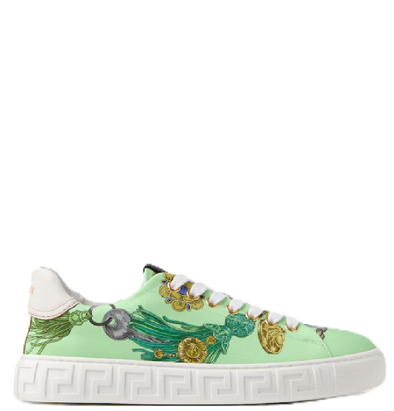  Giày Nữ Versace Greca Printed 'Green' 
