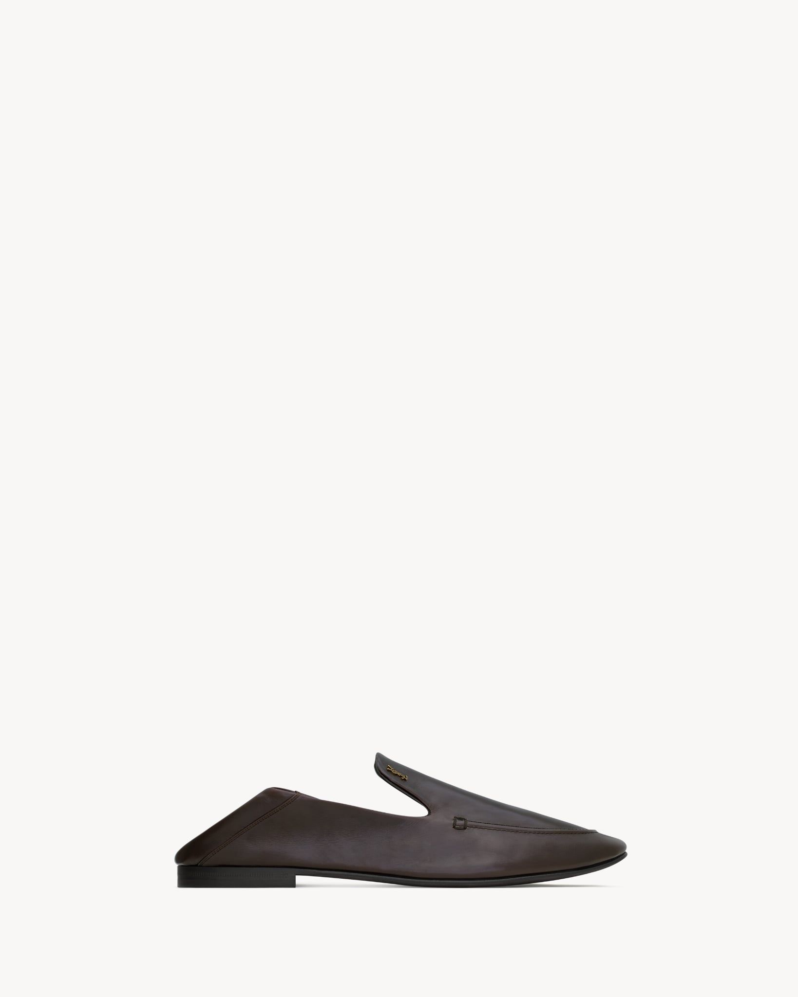  Giày Saint Laurent Alain Slippers 'Brown' 