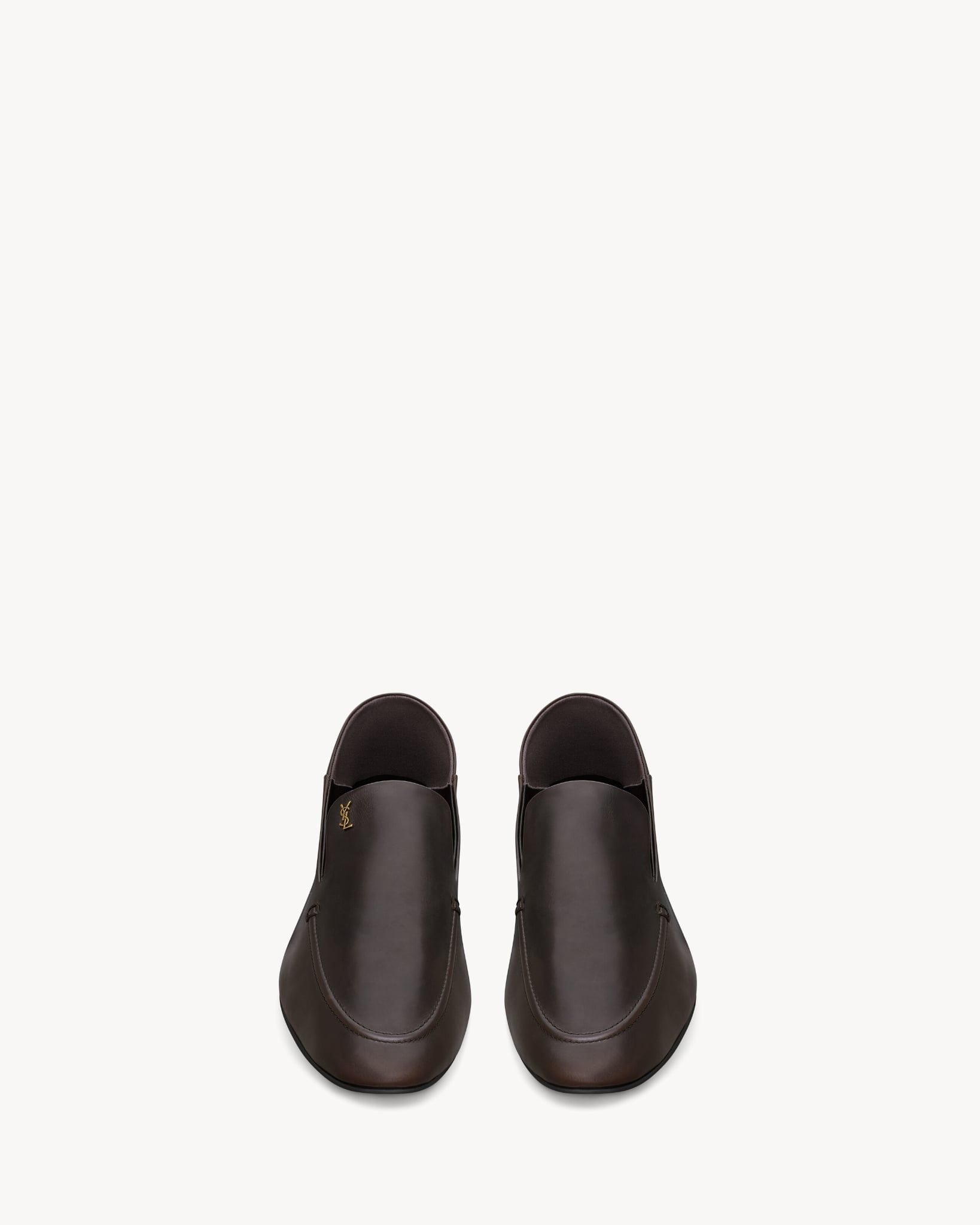  Giày Saint Laurent Alain Slippers 'Brown' 