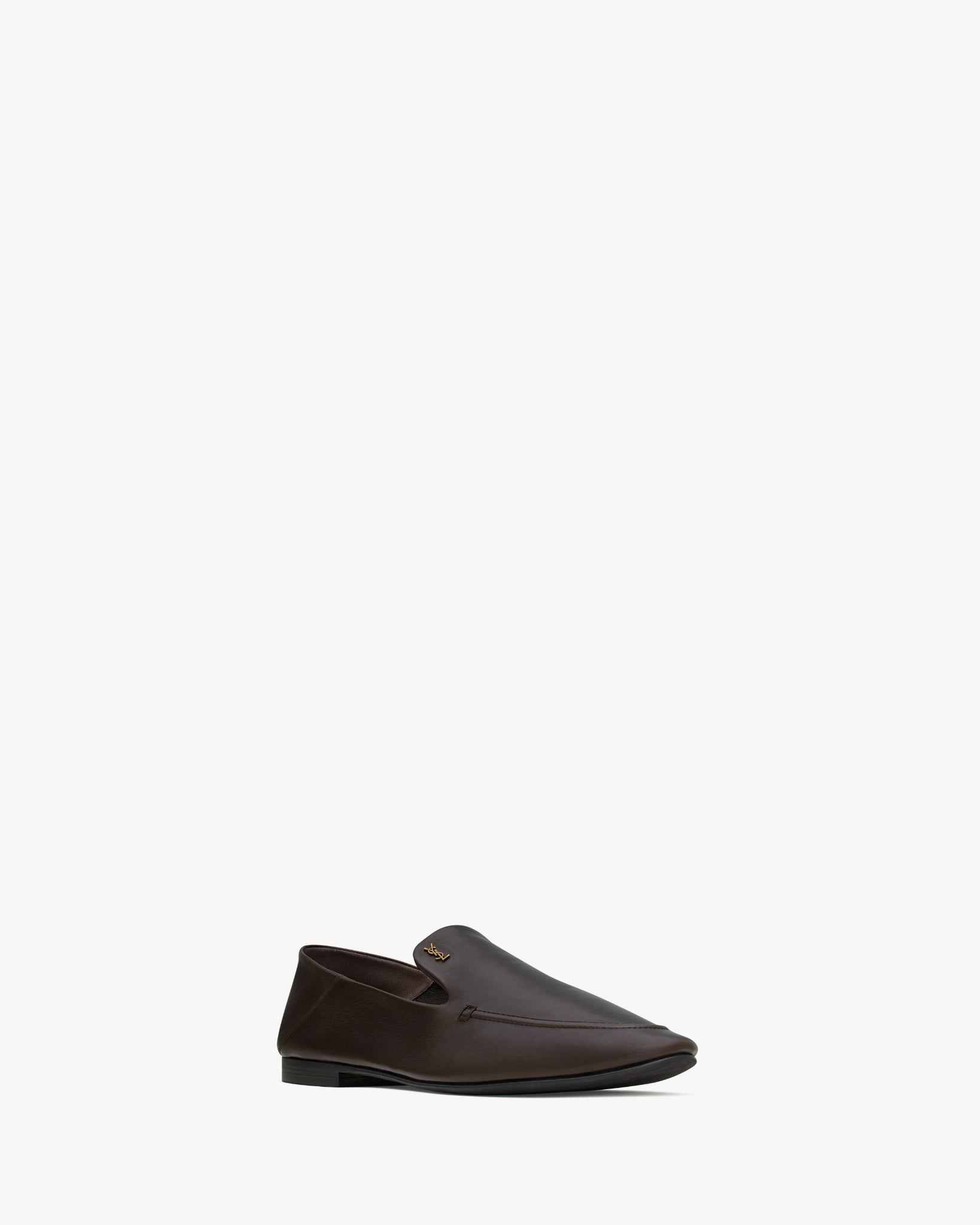  Giày Saint Laurent Alain Slippers 'Brown' 