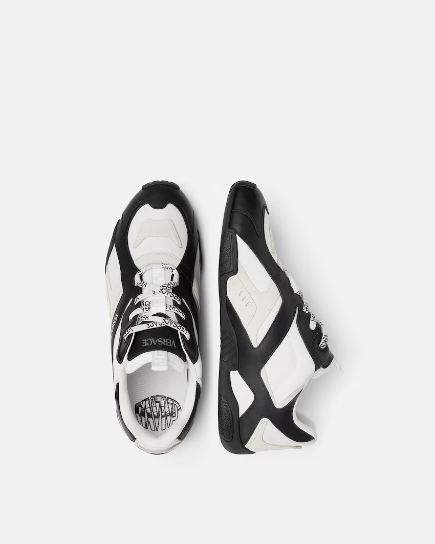  Giày Versace Galaxia Leather Trainers 'Black' 