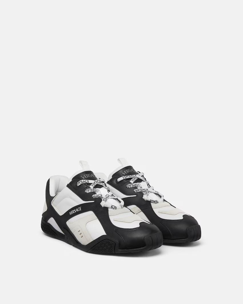  Giày Versace Galaxia Leather Trainers 'Black' 