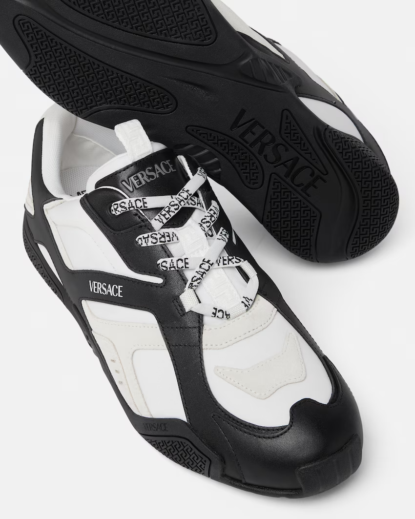  Giày Versace Galaxia Leather Trainers 'Black' 