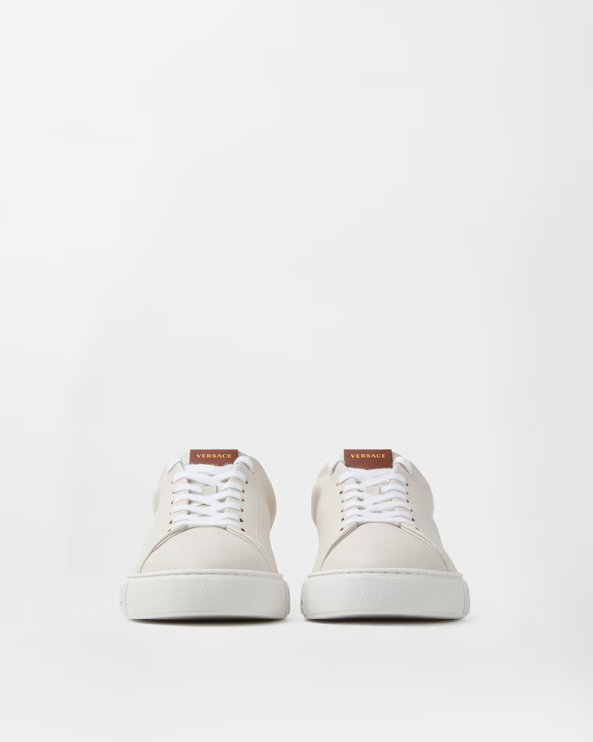  Giày Versace Greca Leather Trainers 'White' 
