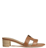  Dép Nữ Hermes Oasis Leather Sandals 'Brown' 