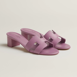  Dép Nữ Hermes Oasis Leather Sandals 'Pink' 