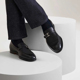  Giày Nam Hermes Monterey Loafer Noir 'Black' 