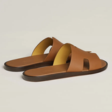  Dép Nam Hermes Izmir Canvas Sandal 'Brown' 