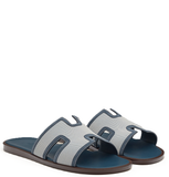  Dép Nam Hermes Izmir Canvas Sandal 'Blue' 